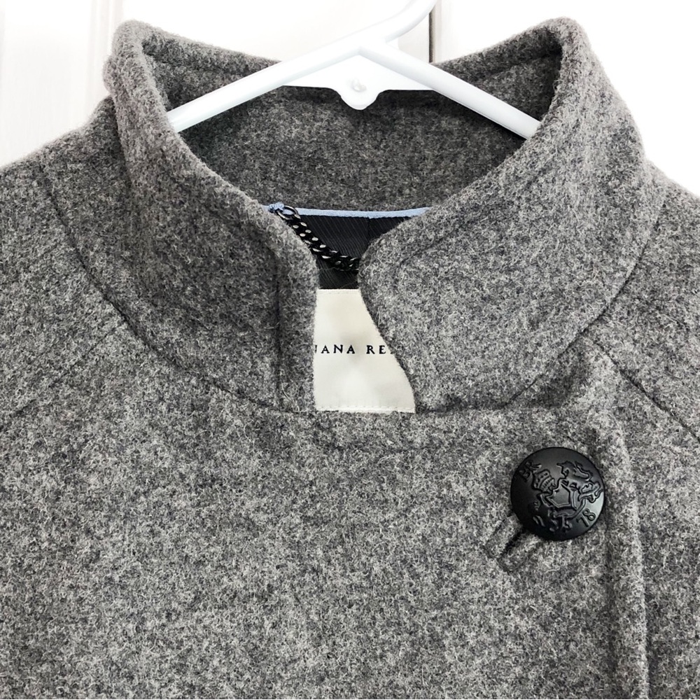 Banana Republic Preppy Gray Wool Blend Double Breasted Peacoat Small - Picture 5 of 16